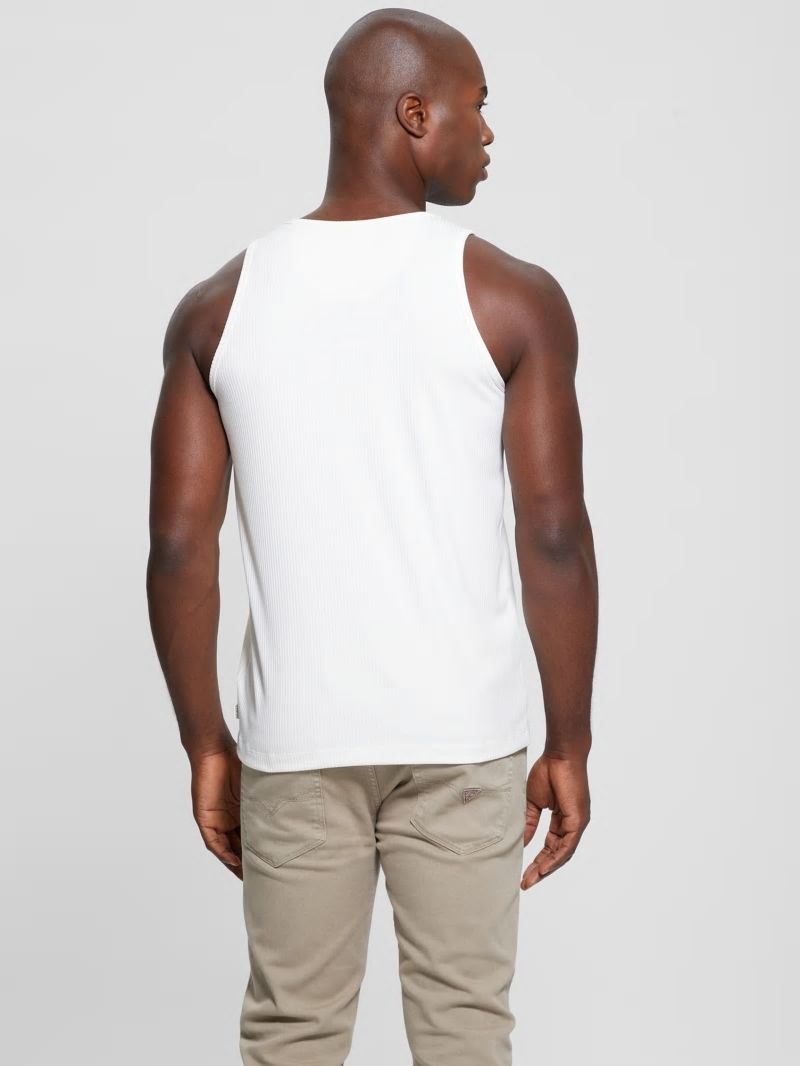 Guess Eco Cyrus Ribbed Tank - Salt White Guess Eco Cyrus Ribbed Tank - Salt White