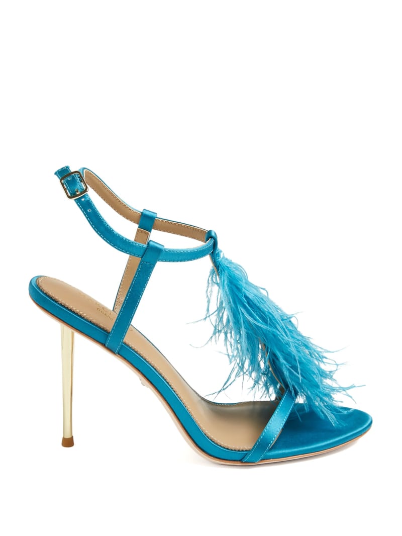 Guess Reyon Feather Satin Heel - Blue Opal Guess Reyon Feather Satin Heel - Blue Opal