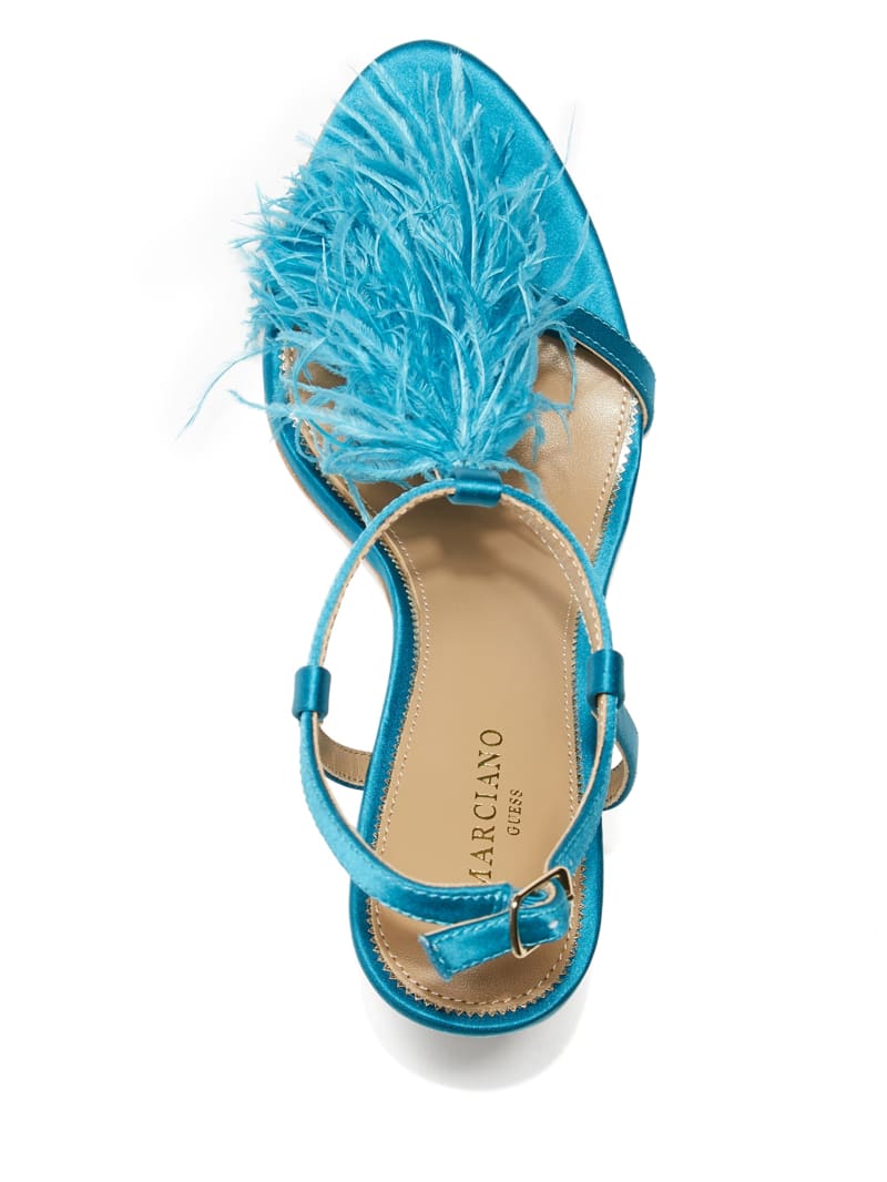 Guess Reyon Feather Satin Heel - Blue Opal Guess Reyon Feather Satin Heel - Blue Opal