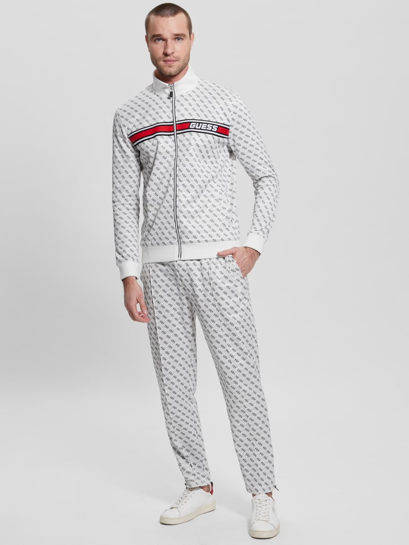 Guess Eco Korbin Track Pants - 4g Aop Salt White Guess Eco Korbin Track Pants - 4g Aop Salt White