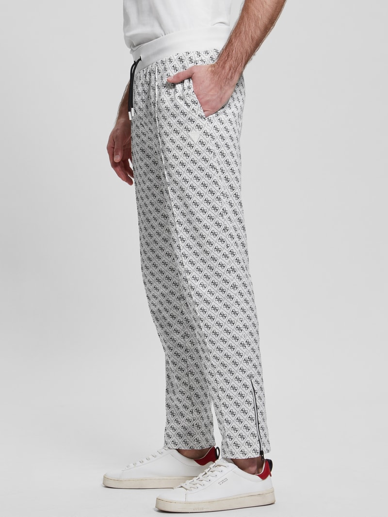 Guess Eco Korbin Track Pants - 4g Aop Salt White Guess Eco Korbin Track Pants - 4g Aop Salt White