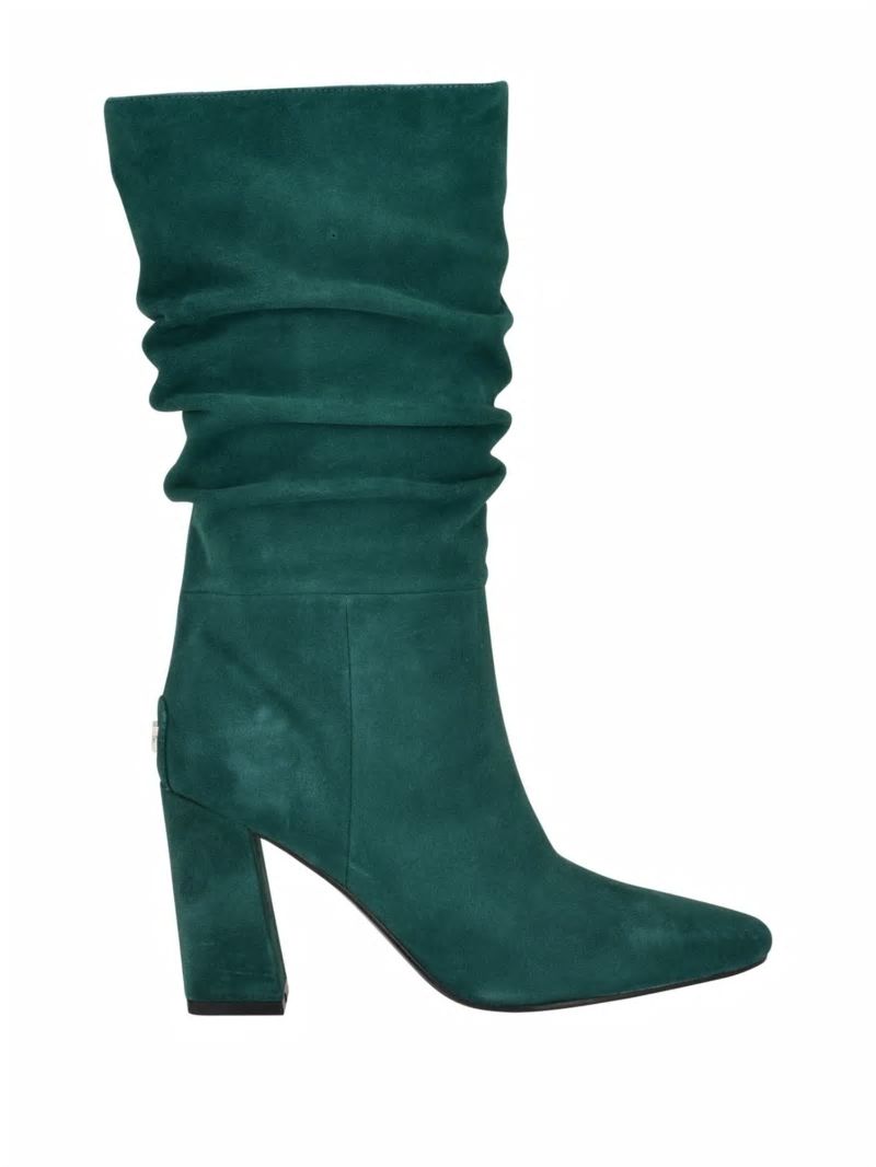 Guess Yeppy Suede Slouch Booties - Medium Green 310 Guess Yeppy Suede Slouch Booties - Medium Green 310
