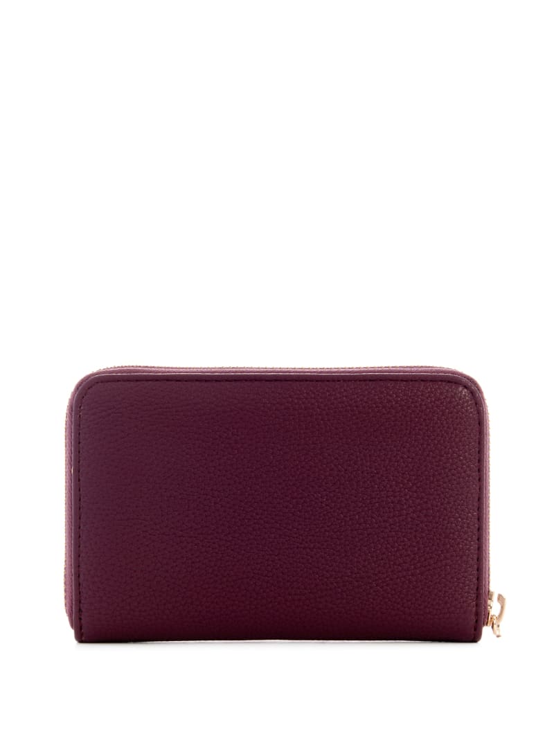Guess Meridian Medium Zip-Around Wallet - Amethyst Guess Meridian Medium Zip-Around Wallet - Amethyst
