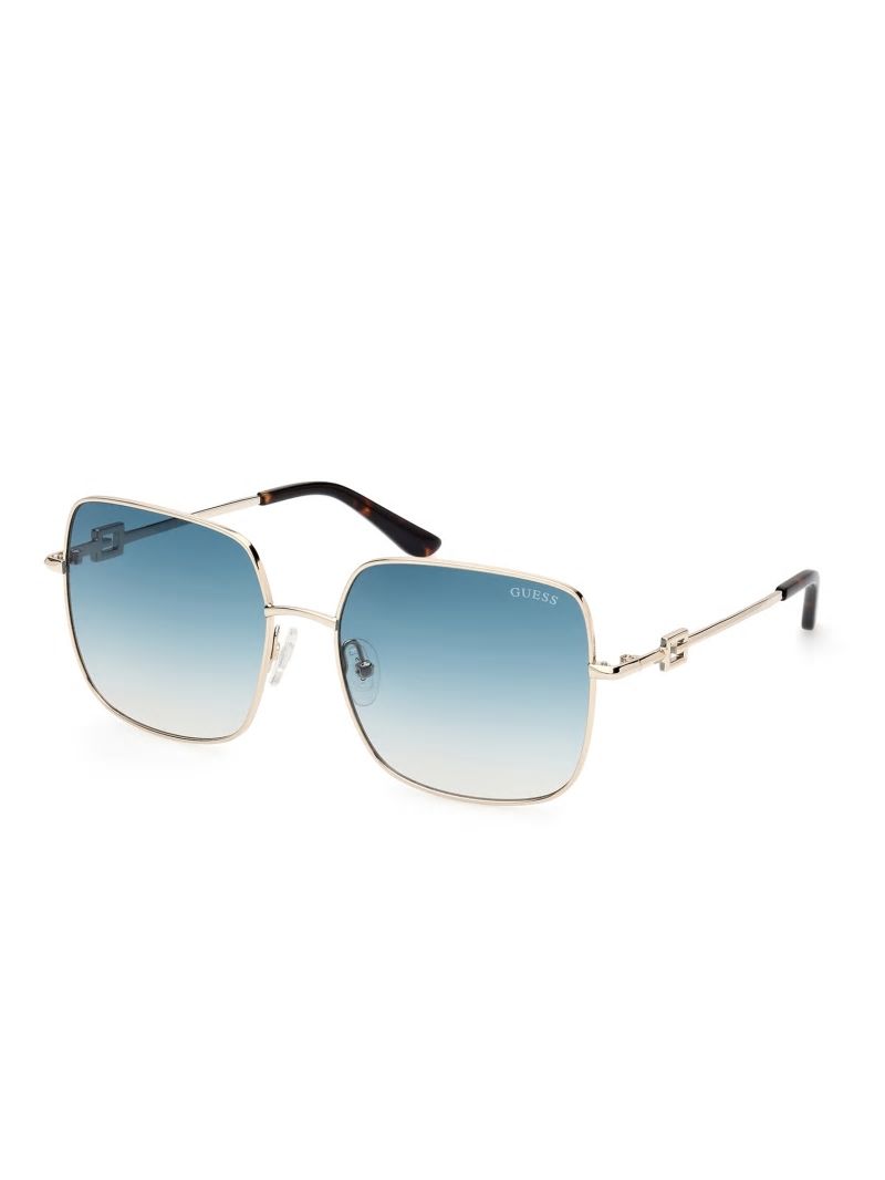 Guess Oversized Square G Metal Sunglasses - Gld Guess Oversized Square G Metal Sunglasses - Gld