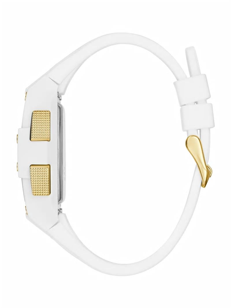 Guess Gold-Tone and White Digital Watch - White Guess Gold-Tone and White Digital Watch - White
