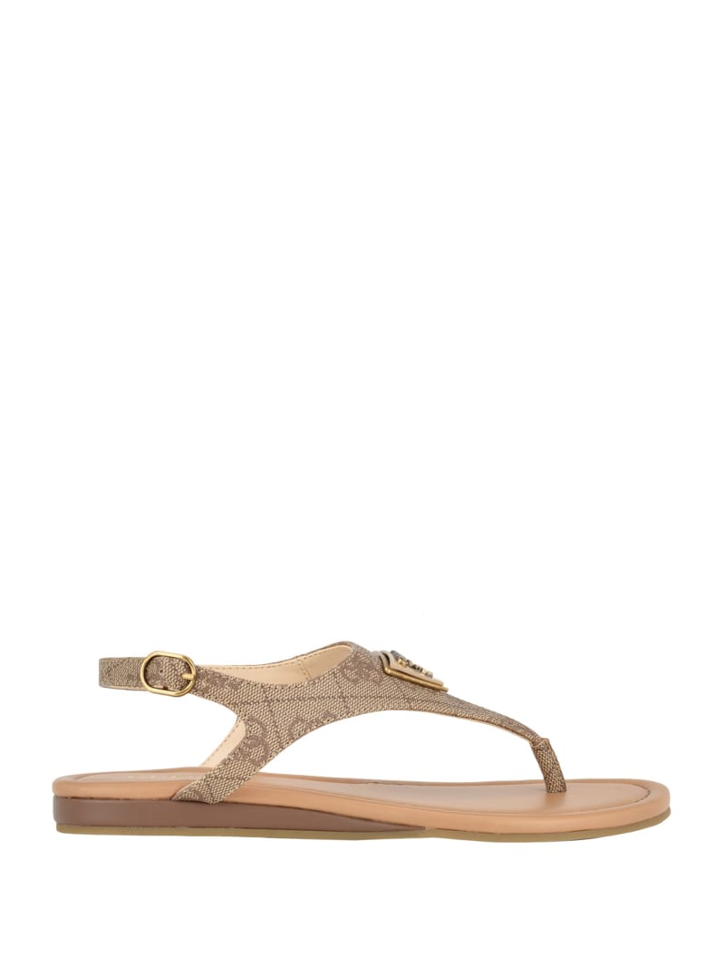 Guess Unali Thong Sandals - Medium Brown Guess Unali Thong Sandals - Medium Brown