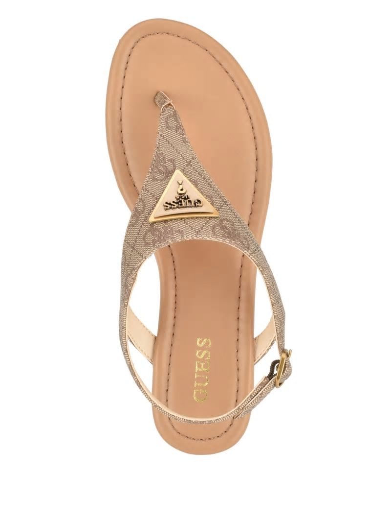 Guess Unali Thong Sandals - Medium Brown Guess Unali Thong Sandals - Medium Brown