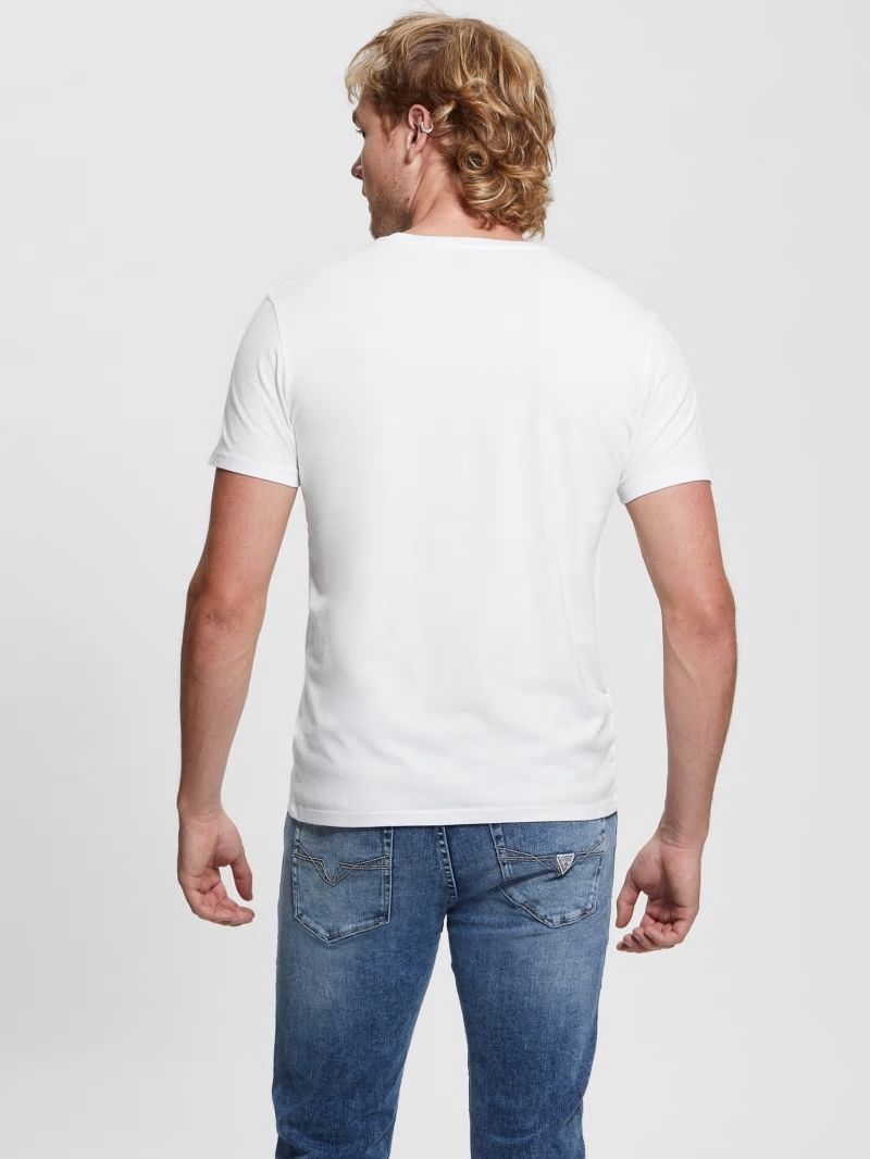 Guess Classic Logo Icon Tee - Pure White Guess Classic Logo Icon Tee - Pure White