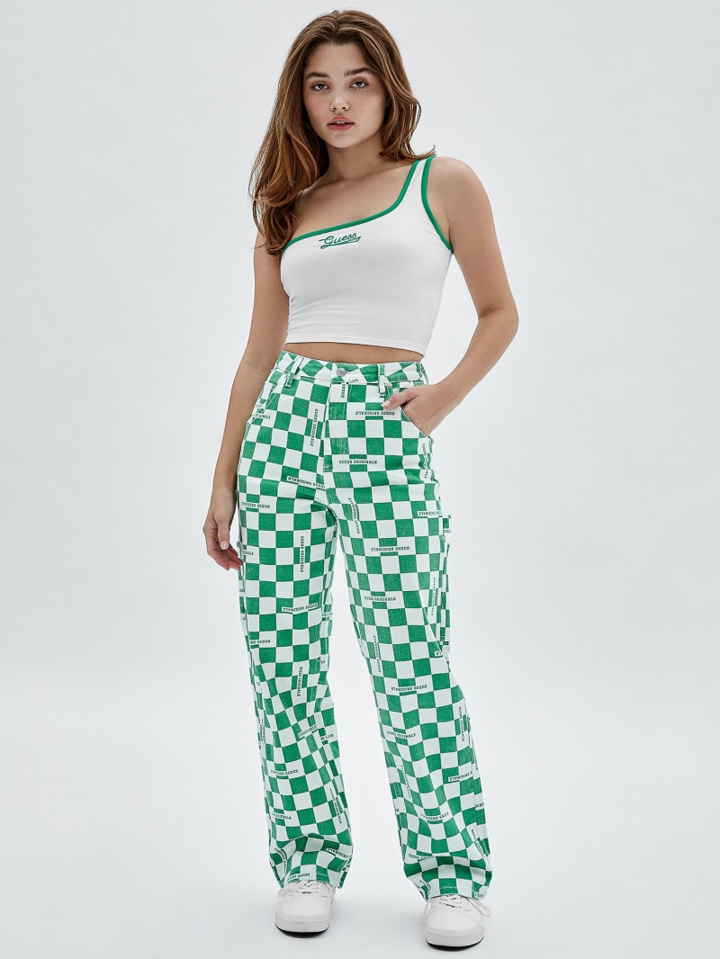 Guess GUESS Originals Checkered Carpenter Jeans - Matcha Green Multi Guess GUESS Originals Checkered Carpenter Jeans - Matcha Green Multi