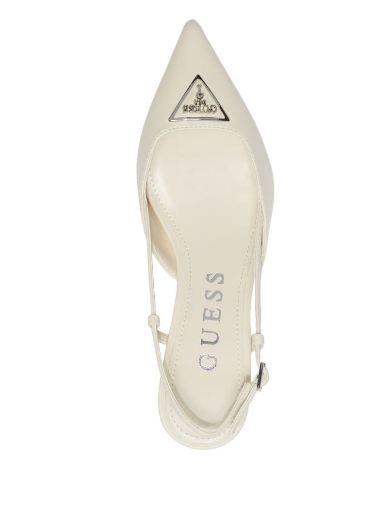 Guess Jesson Triangle Kitten Heels - Ivory 150 Guess Jesson Triangle Kitten Heels - Ivory 150