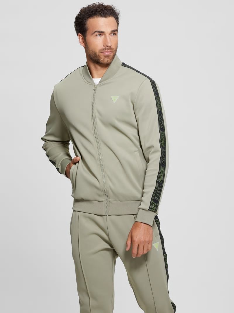 Guess Eco Kermit Full-Zip Sweatshirt - Mossy Green Guess Eco Kermit Full-Zip Sweatshirt - Mossy Green