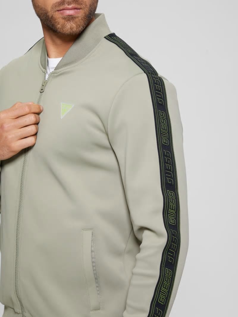 Guess Eco Kermit Full-Zip Sweatshirt - Mossy Green Guess Eco Kermit Full-Zip Sweatshirt - Mossy Green