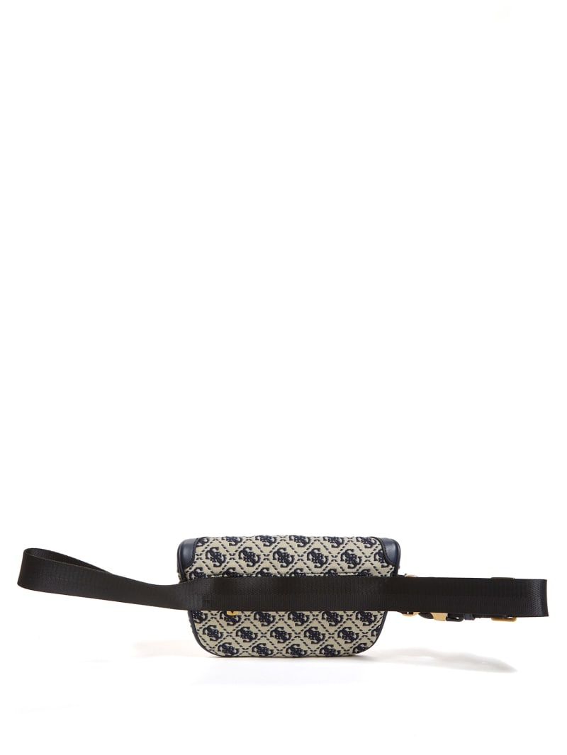 Guess Quattro G Compact Fanny Pack - Ivory/Blue Guess Quattro G Compact Fanny Pack - Ivory/Blue