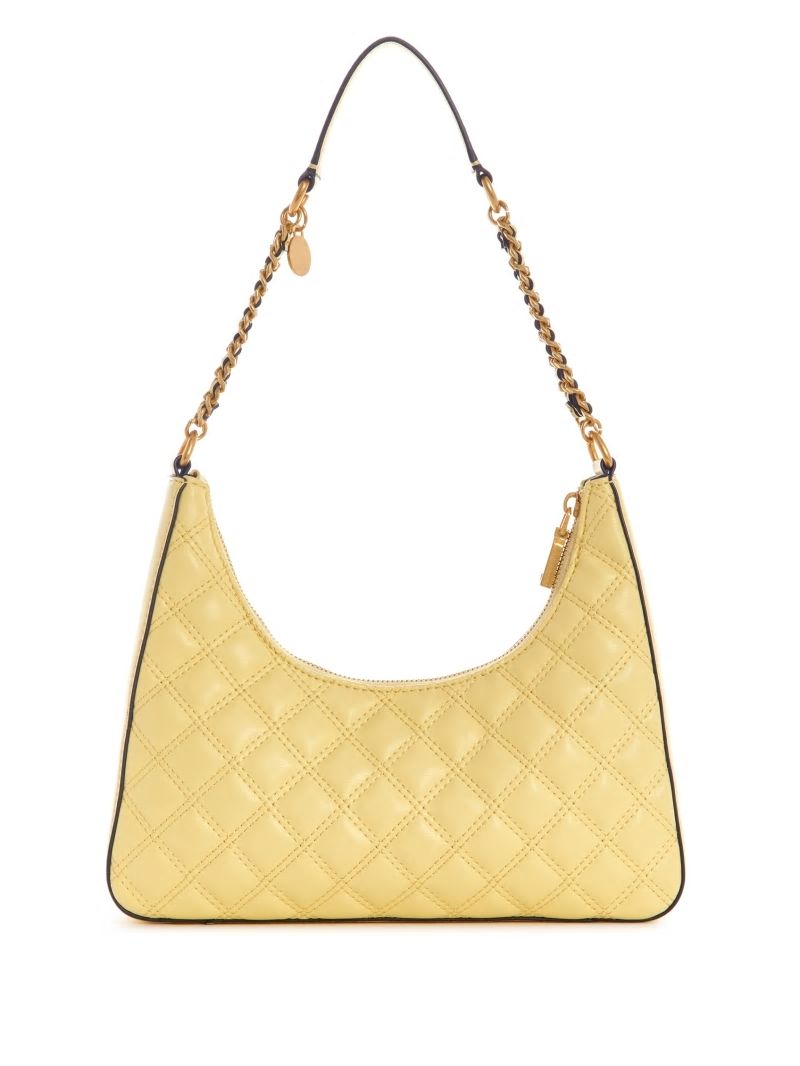Guess Giully Top-Zip Shoulder Bag - Yellow Guess Giully Top-Zip Shoulder Bag - Yellow