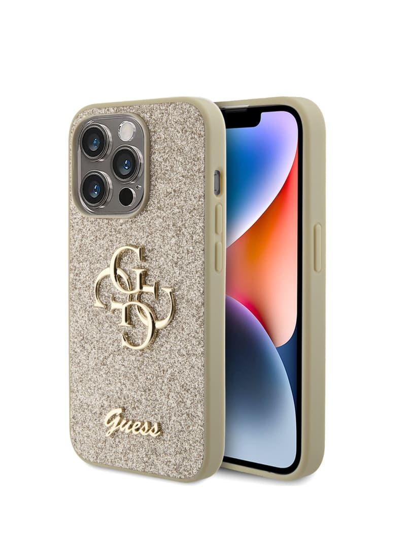 Guess Glitter iPhone 15 Pro Case - Gold Guess Glitter iPhone 15 Pro Case - Gold