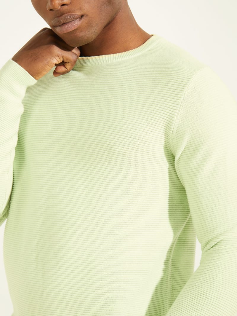 Guess Ribbed Crewneck Sweater - Pistachio Nut Guess Ribbed Crewneck Sweater - Pistachio Nut