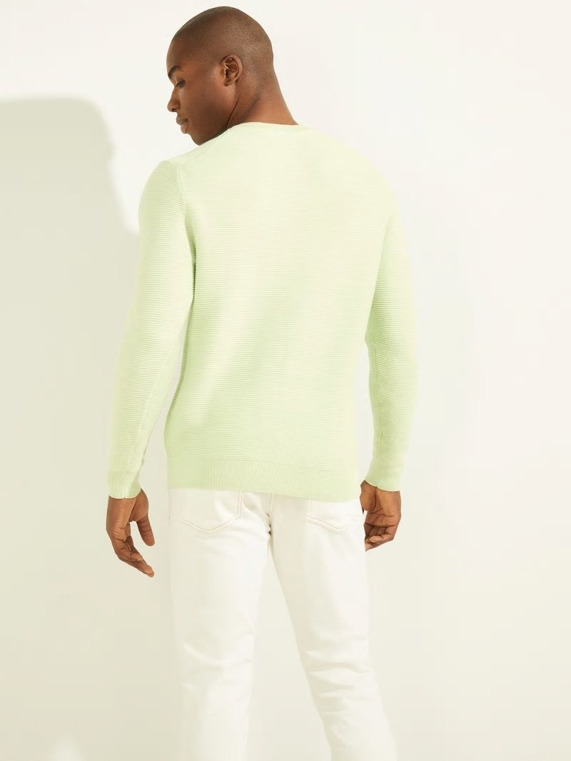 Guess Ribbed Crewneck Sweater - Pistachio Nut Guess Ribbed Crewneck Sweater - Pistachio Nut