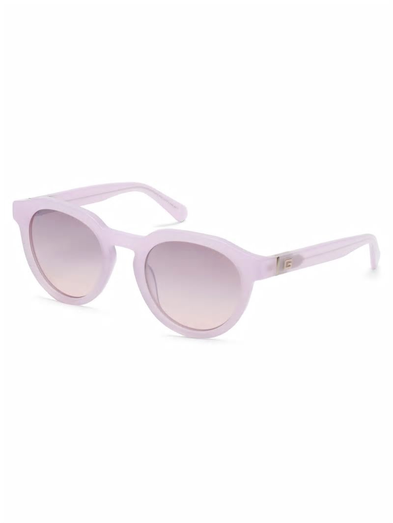 Guess Oversized Round Plastic Sunglasses - Blush Guess Oversized Round Plastic Sunglasses - Blush