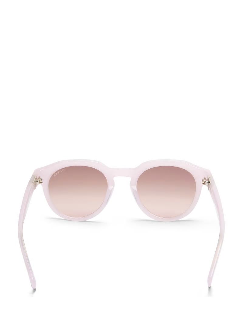 Guess Oversized Round Plastic Sunglasses - Blush Guess Oversized Round Plastic Sunglasses - Blush