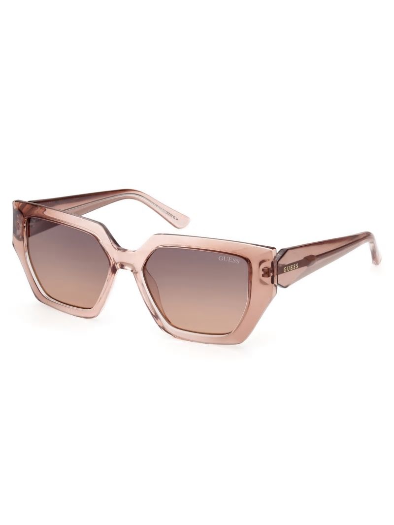 Guess Emilia Geometric Plastic Sunglasses - Brown Guess Emilia Geometric Plastic Sunglasses - Brown