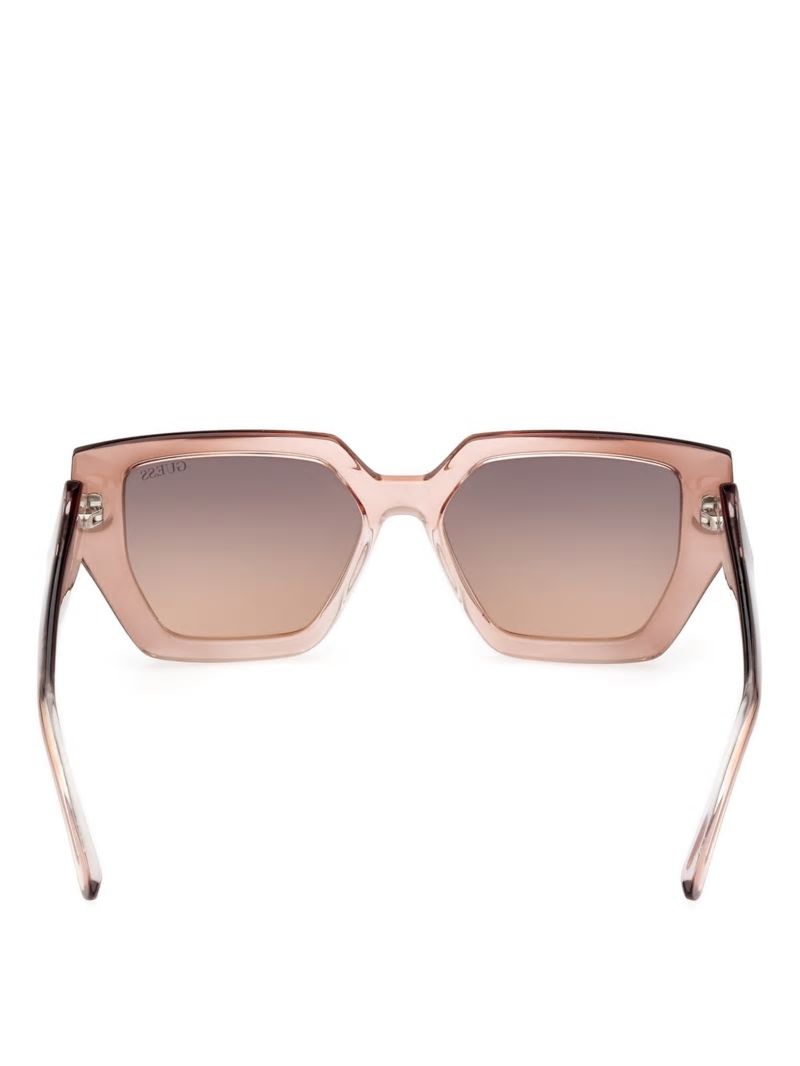 Guess Emilia Geometric Plastic Sunglasses - Brown Guess Emilia Geometric Plastic Sunglasses - Brown