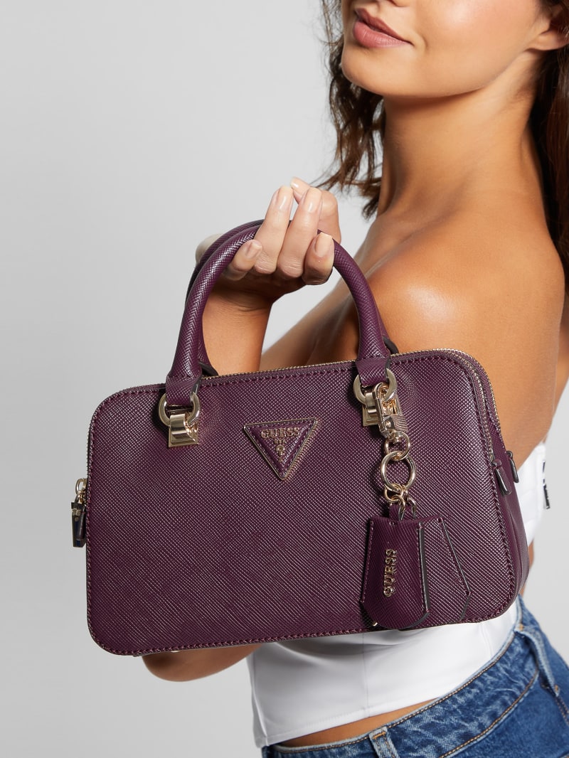 Guess Brynlee Small Status Satchel - Plu Guess Brynlee Small Status Satchel - Plu