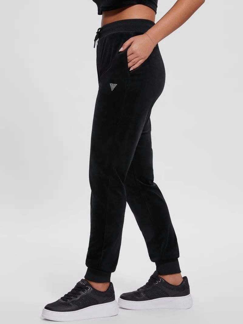 Guess Eco Couture Velvet Joggers - Black Guess Eco Couture Velvet Joggers - Black