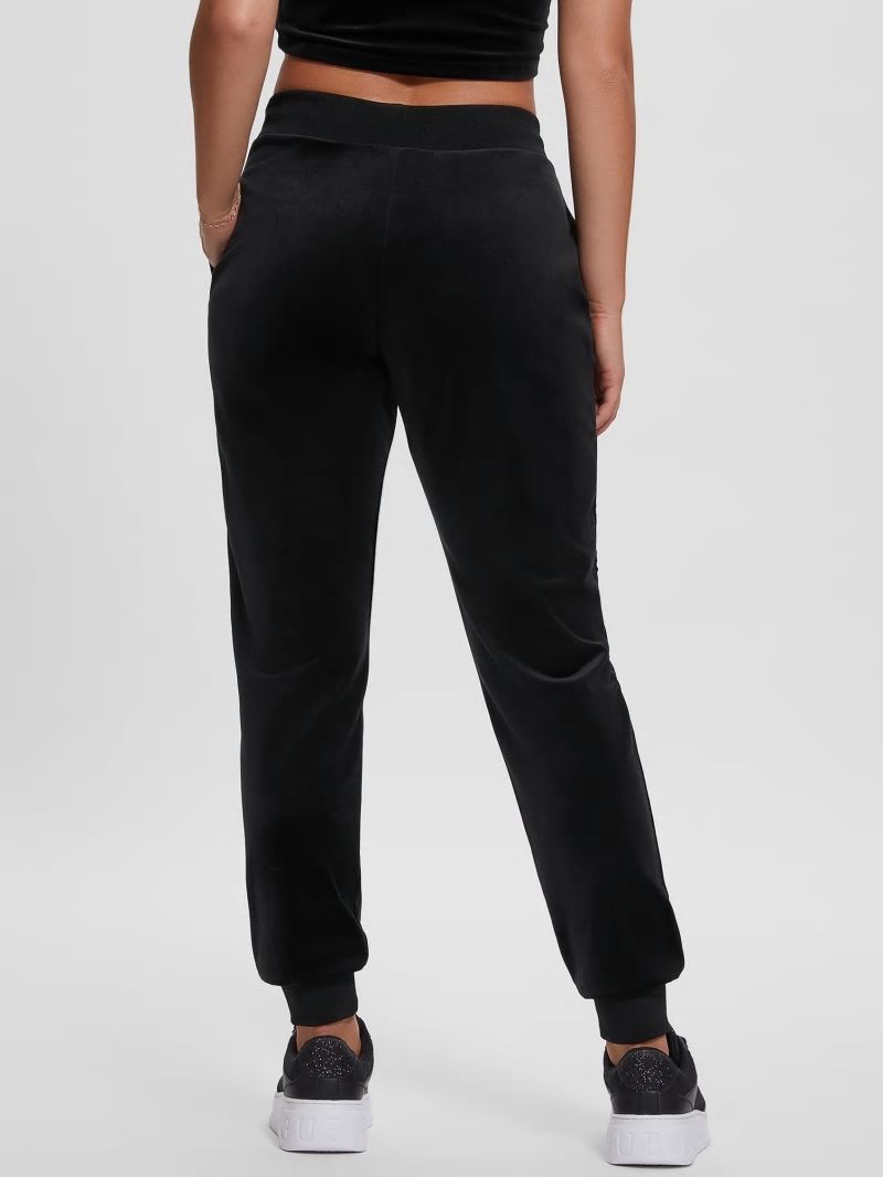 Guess Eco Couture Velvet Joggers - Black Guess Eco Couture Velvet Joggers - Black