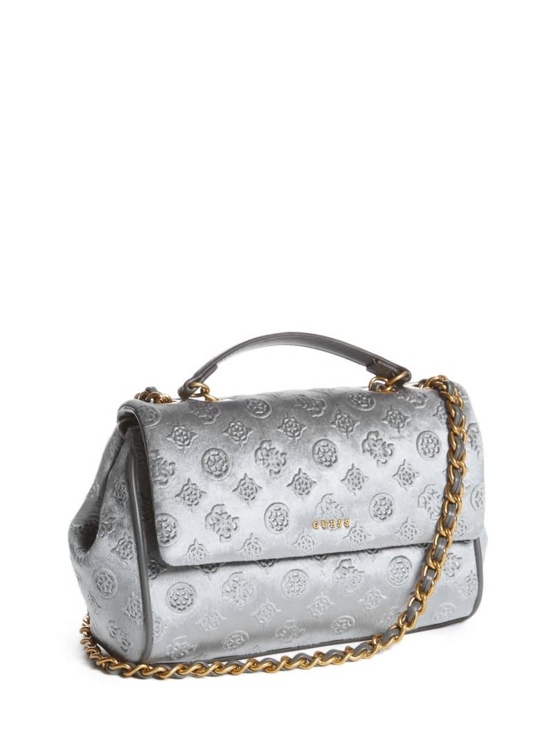 Guess Kimi Logo Convertible Crossbody - Smoke Grey Guess Kimi Logo Convertible Crossbody - Smoke Grey