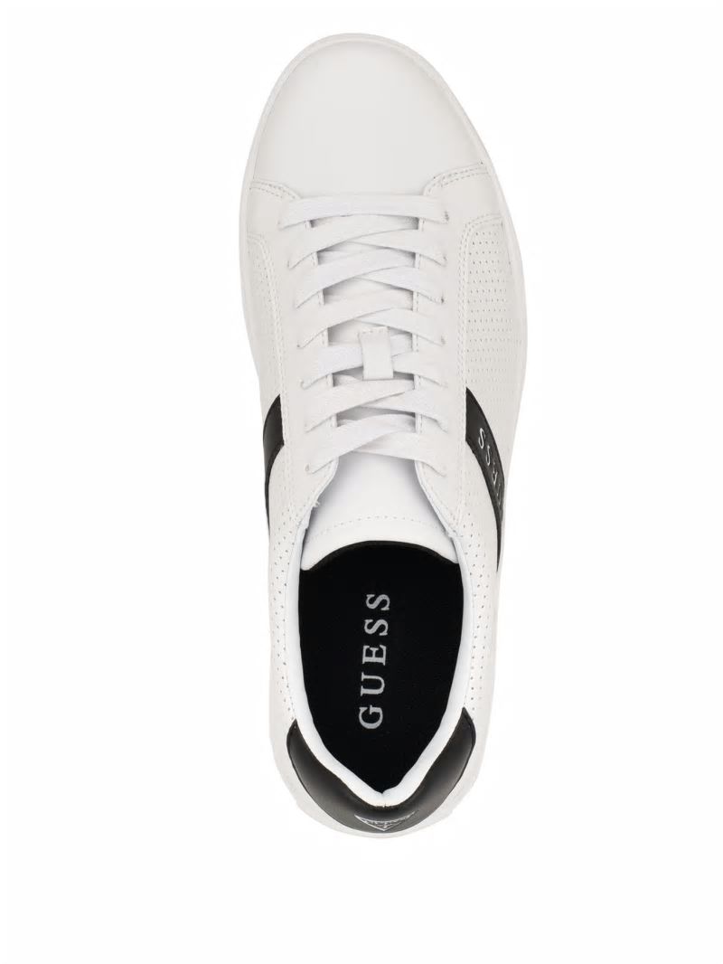 Guess Bixly Signature Stripe Low-Top Sneaker - White Guess Bixly Signature Stripe Low-Top Sneaker - White