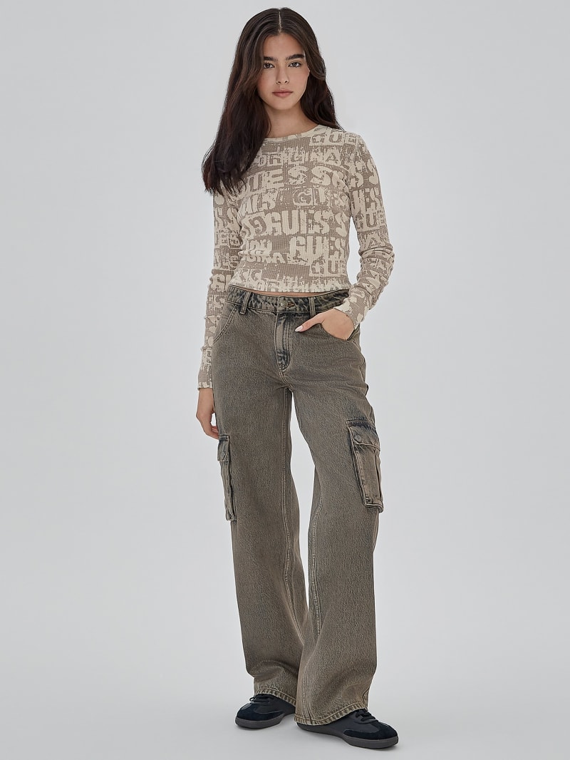 Guess GUESS Originals Kit Cargo Jeans - Go Tinted Brown Wash Guess GUESS Originals Kit Cargo Jeans - Go Tinted Brown Wash