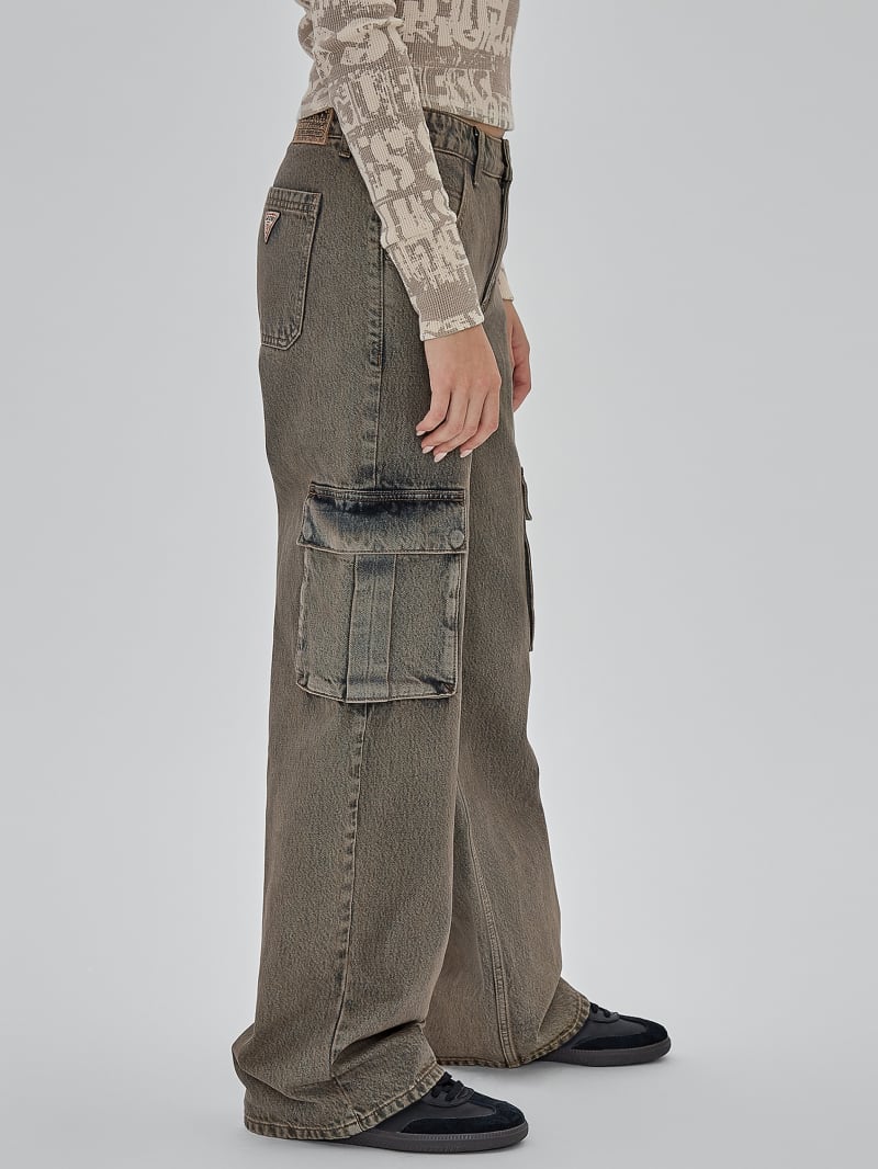 Guess GUESS Originals Kit Cargo Jeans - Go Tinted Brown Wash Guess GUESS Originals Kit Cargo Jeans - Go Tinted Brown Wash
