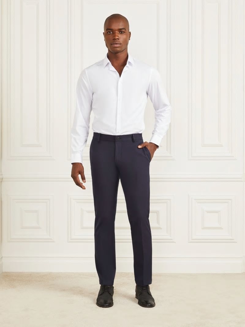 Guess Jacob Notched Cuff Shirt - Pure White Guess Jacob Notched Cuff Shirt - Pure White