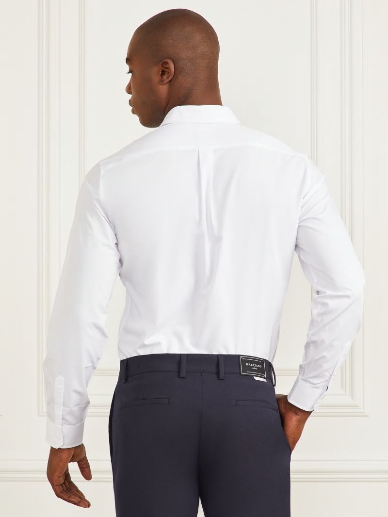 Guess Jacob Notched Cuff Shirt - Pure White Guess Jacob Notched Cuff Shirt - Pure White