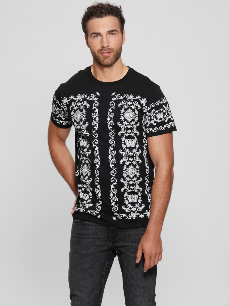 Guess Eco Crown Scroll Tee - Black Guess Eco Crown Scroll Tee - Black