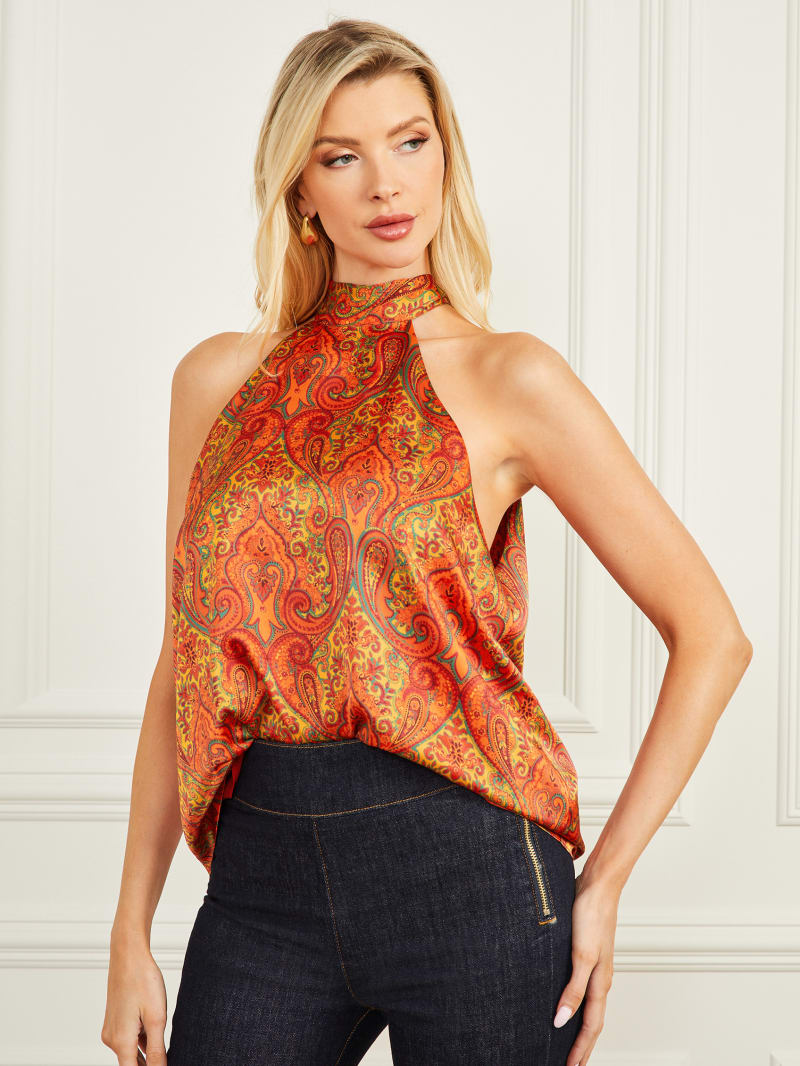 Guess Morris Paisley Sleeveless Top - Morris Paisley Print Guess Morris Paisley Sleeveless Top - Morris Paisley Print