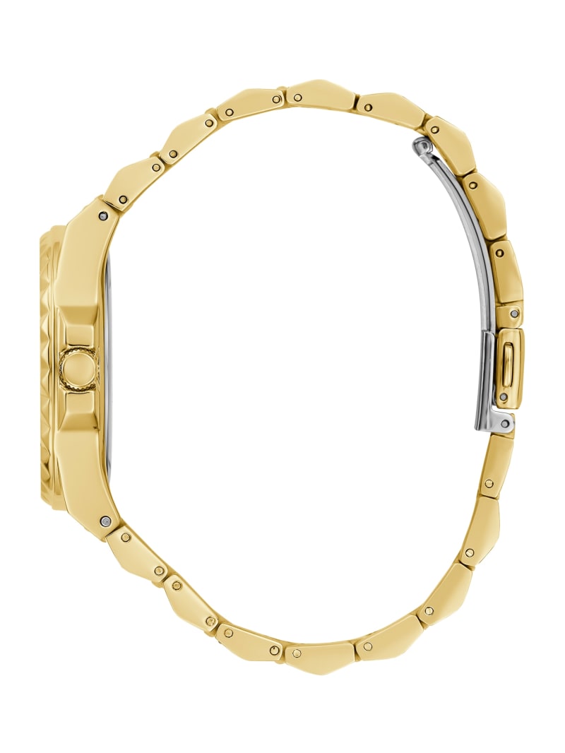 Guess Textured Gold-Tone Analog Watch - Gold Guess Textured Gold-Tone Analog Watch - Gold