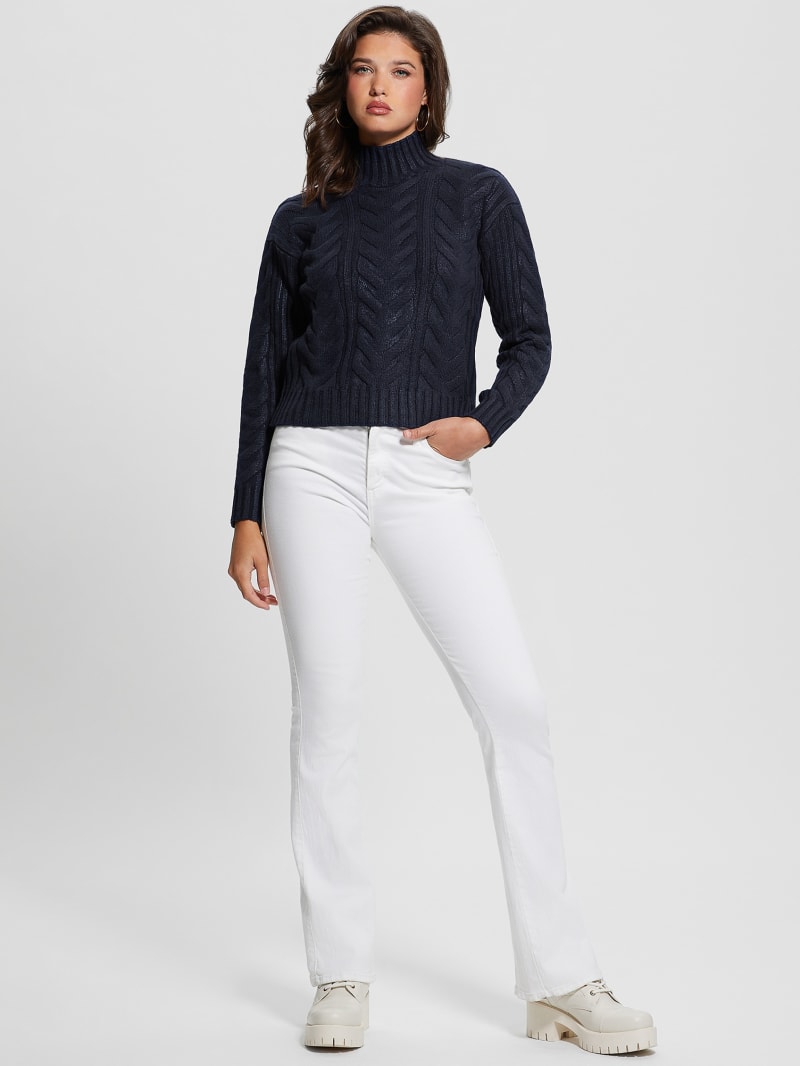 Guess Diane Foil Sweater - Blackened Blue Guess Diane Foil Sweater - Blackened Blue