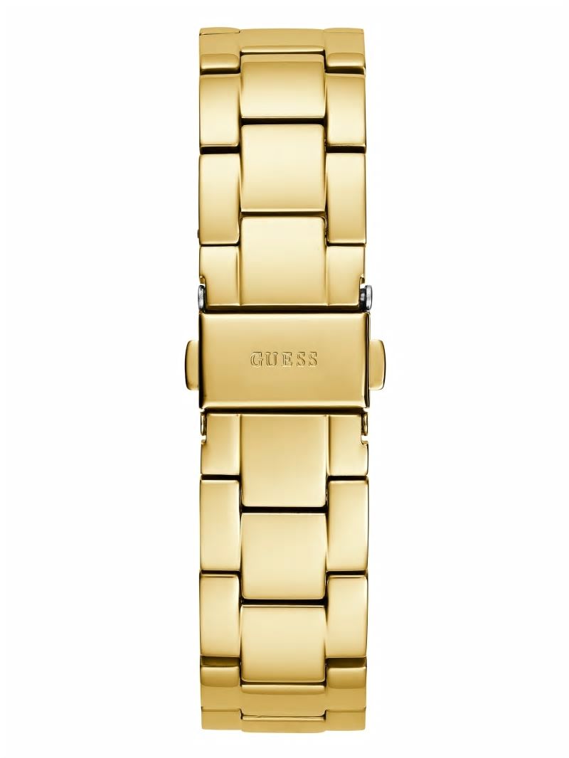 Guess Gold-Tone and Burgundy Multifunction Watch - Gold Guess Gold-Tone and Burgundy Multifunction Watch - Gold