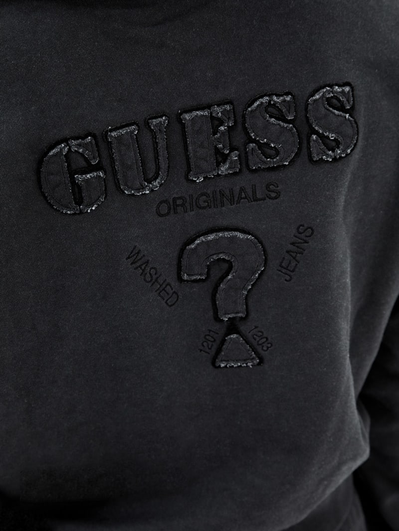 Guess GUESS Originals Logo Zip Hoodie - Jet Black Multi Guess GUESS Originals Logo Zip Hoodie - Jet Black Multi