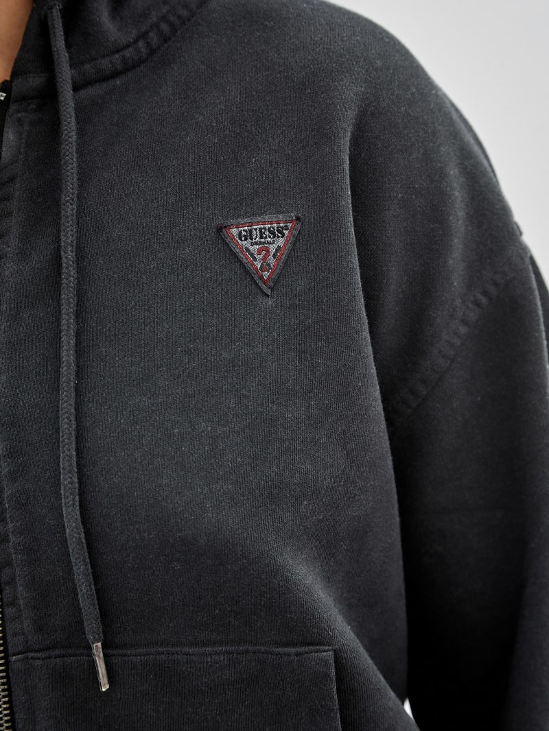 Guess GUESS Originals Logo Zip Hoodie - Jet Black Multi Guess GUESS Originals Logo Zip Hoodie - Jet Black Multi