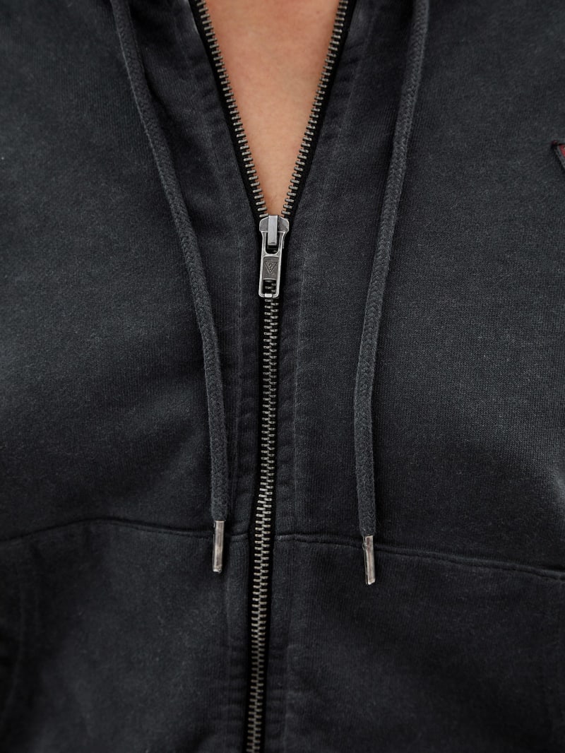 Guess GUESS Originals Logo Zip Hoodie - Jet Black Multi Guess GUESS Originals Logo Zip Hoodie - Jet Black Multi
