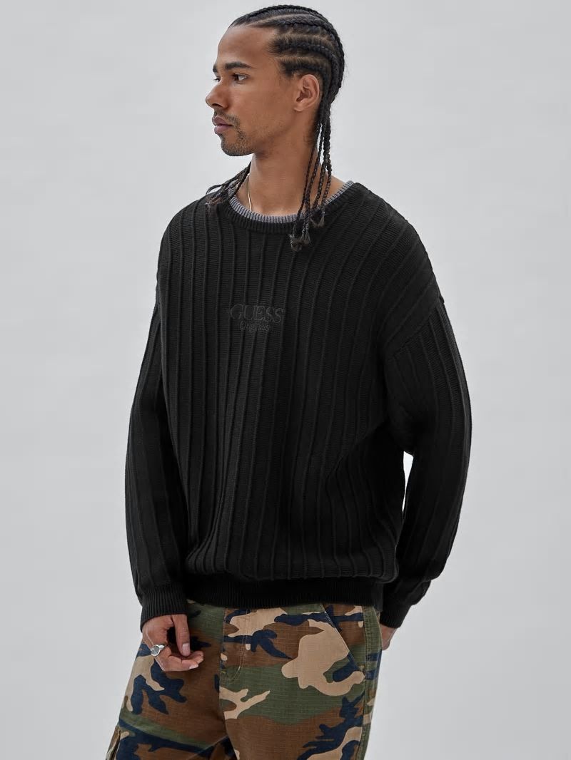 Guess GUESS Originals Eco Signature Sweater - Black Guess GUESS Originals Eco Signature Sweater - Black