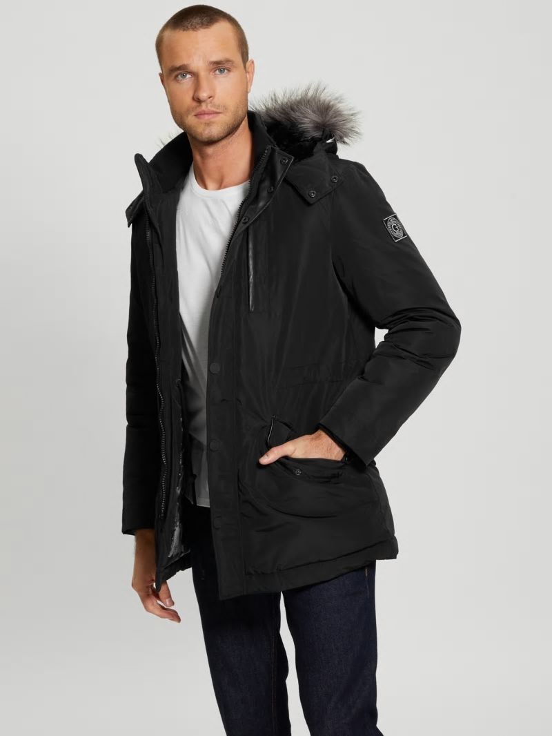 Guess Eco Real Down Parka - Black Guess Eco Real Down Parka - Black