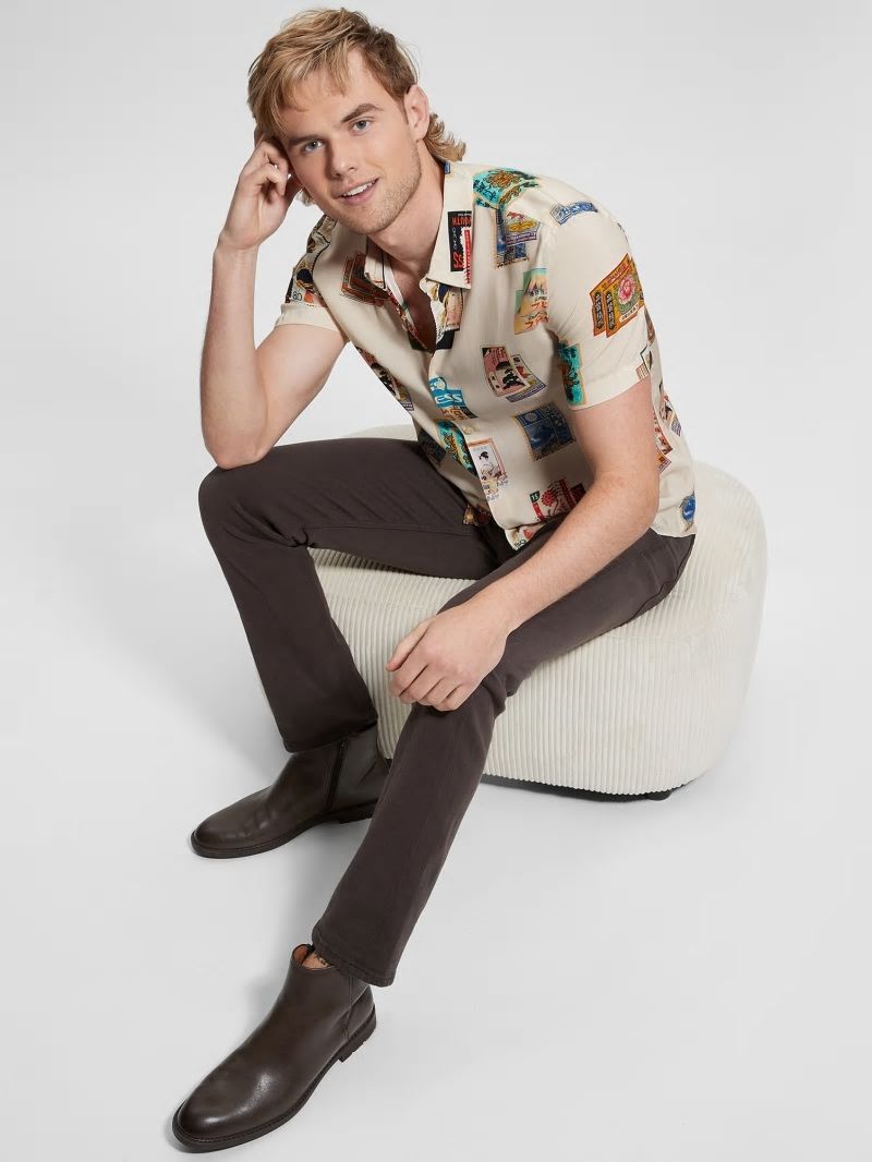 Guess Eco Post Card Shirt - Post Card Collage Guess Eco Post Card Shirt - Post Card Collage