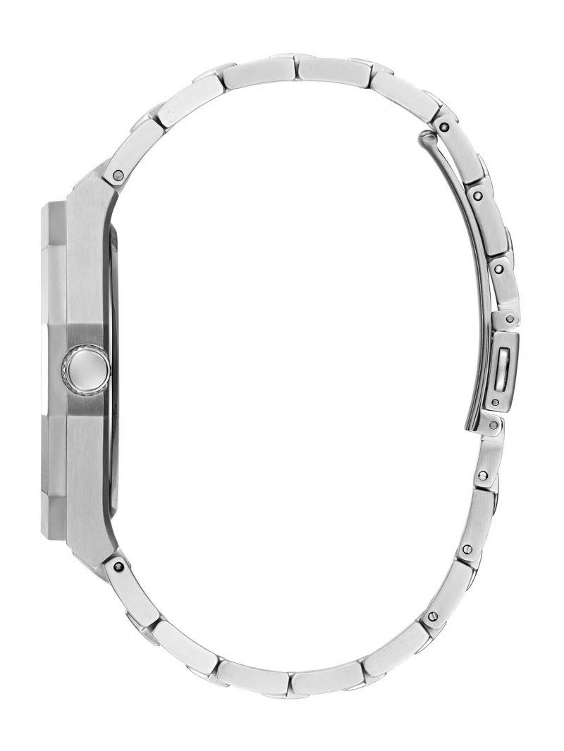 Guess Silver-Tone Sunburst Analog Watch - Silver Guess Silver-Tone Sunburst Analog Watch - Silver