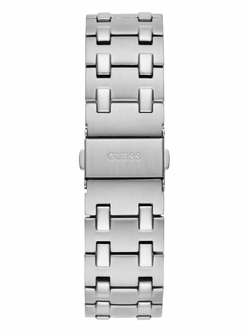 Guess Silver-Tone Sunburst Analog Watch - Silver Guess Silver-Tone Sunburst Analog Watch - Silver