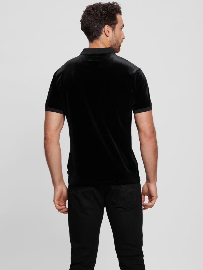 Guess Rio Liquid Velvet Polo - Black Guess Rio Liquid Velvet Polo - Black