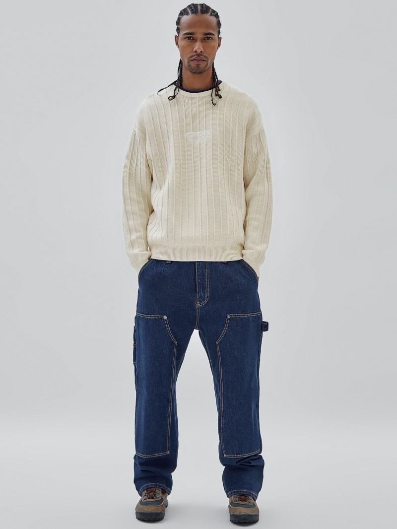 Guess GUESS Originals Eco Signature Sweater - Sandy Shore Guess GUESS Originals Eco Signature Sweater - Sandy Shore