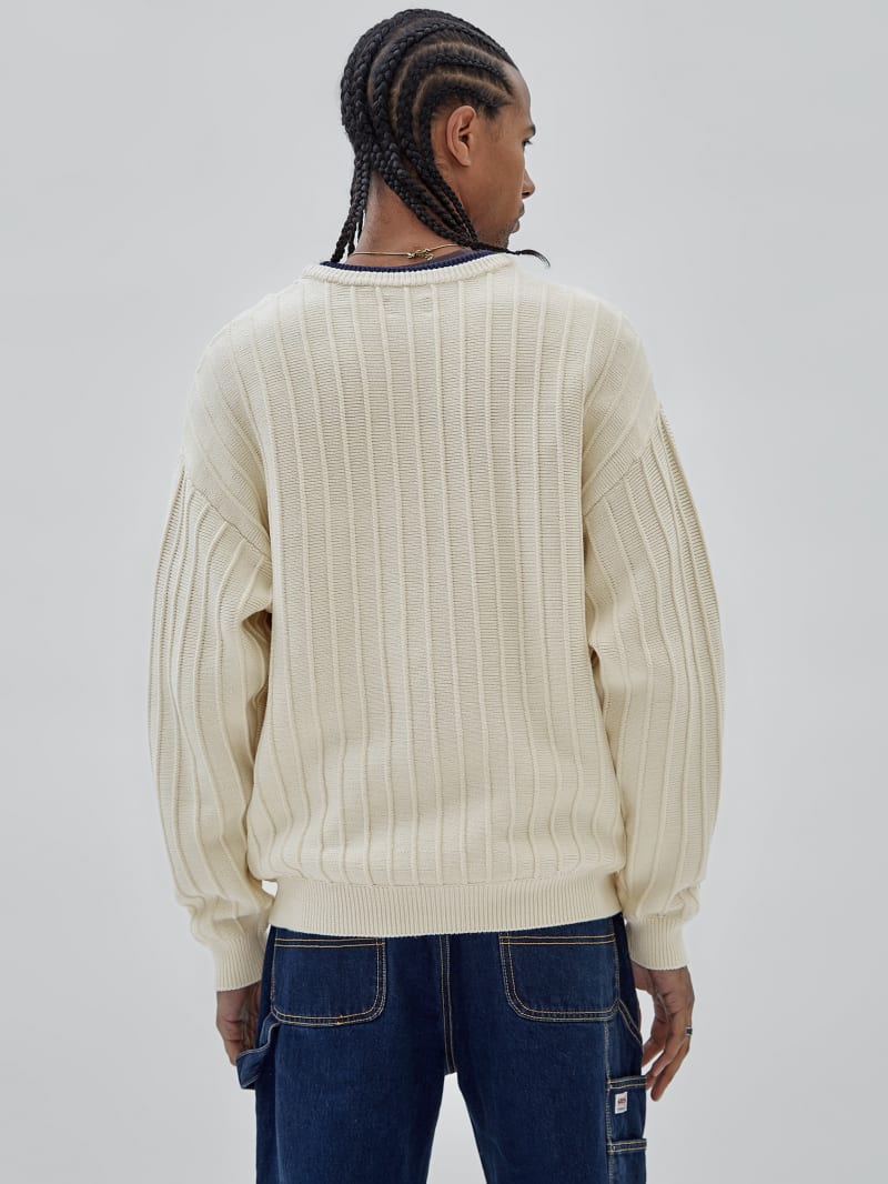 Guess GUESS Originals Eco Signature Sweater - Sandy Shore Guess GUESS Originals Eco Signature Sweater - Sandy Shore